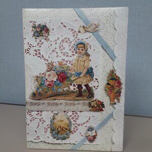 VTG CR Gibson Romantic Floral Victorian Style photo album Kathy Orr - 60 Photos